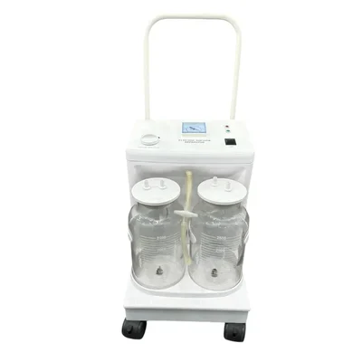 ConXport Double Jar Trolley Suction Machine 2 Glass Jars Stainless Steel Body