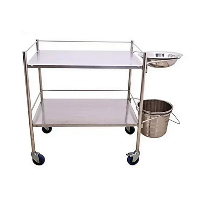 ConXport Stainless Steel Hospital Dressing Trolley Mobile Cart