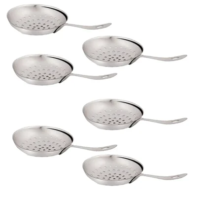 Pack of 6 Stainless Steel Julep Strainer 16x8 Inch for Bar Kitchen