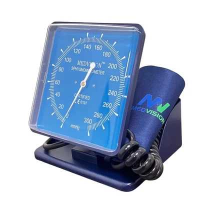 Medvision Desktop Clock Type Aneroid Sphygmomanometer Large Dial Latex Bulb