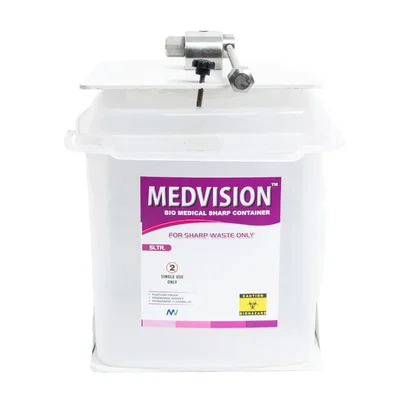 Medvision 1 LTR Manual Hand Lever Needle Hub Cutter Stainless Fittings