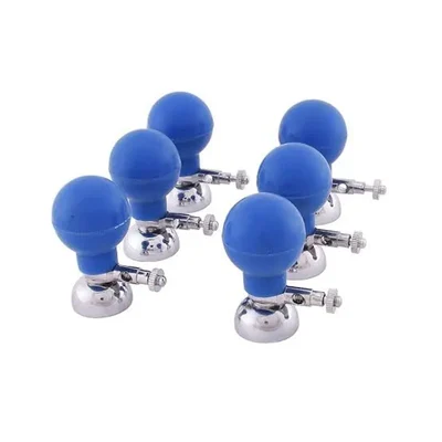 Medvision Set of 6 ECG Suction Chest Bulb Electrodes Metal Clamp