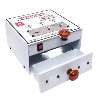 Medvision 250W Electrical Deluxe Syringe & Needle Destroyer 3-Stage Extra Burner 3-Pin Plug