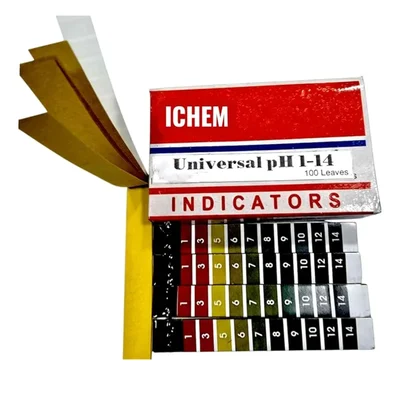 ICHEM pH Paper 1-14 Test Indicator Paper 100 Strips Water Soil Testing