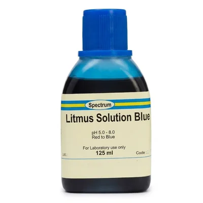 SPECTRUM Litmus Solution Blue 125ML Laboratory pH Indicator