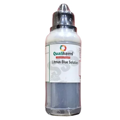 Qualikems Litmus Blue Solution 125ml Laboratory pH Testing Reagent