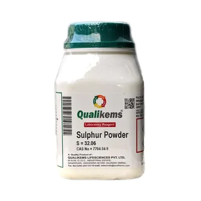 QUALIKEMS Sulphur Powder 500gms CAS 7704-34-9 Laboratory Grade