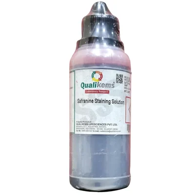 QUALIKEMS Safranine Staining Solution 125ml Laboratory Staining Reagent
