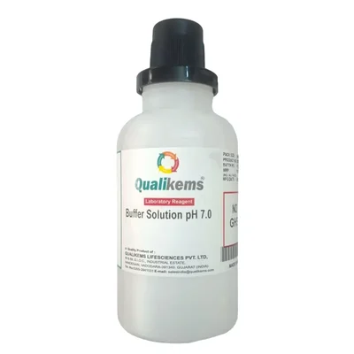 QUALIKEMS Buffer Solution pH 7.0 500ml Laboratory Grade Calibration Solution