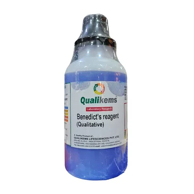 QUALIKEMS Benedict's Reagent Qualitative 500ML Laboratory Sugar Test Solution