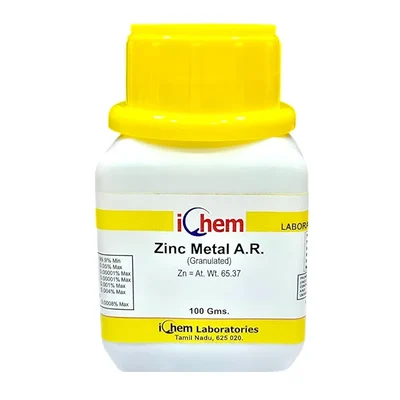 ICHEM Zinc Metal Granules 99% 100gm CAS 7440-66-6 Molecular Weight 65.39