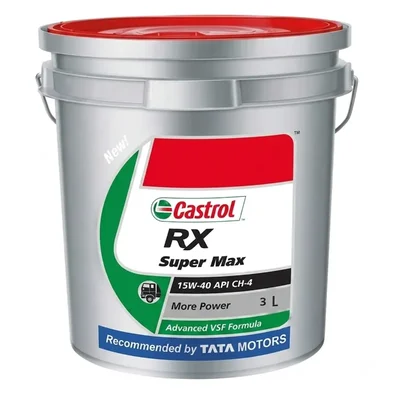 Castrol RX Super Max 15W-40 CH-4 Commercial Heavy Duty Diesel Engine Oil Anti Wear Protection 3L 1186