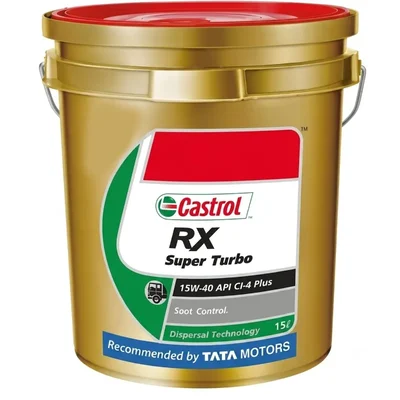Castrol RX Super Turbo 15W-40 CI-4 Plus Diesel Engine Oil Anti-Wear Protection 15L 6224 Commercial Truck Lubricant