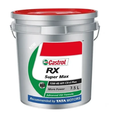 Castrol RX Super Max 15W-40 CH-4 Commercial Heavy Duty Diesel Engine Oil Anti Wear Protection 7.5L 2719
