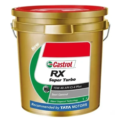 Castrol RX Super Turbo 15W-40 CI-4 Plus Diesel Engine Oil Anti-Wear Protection 1L 473 Commercial Truck Lubricant