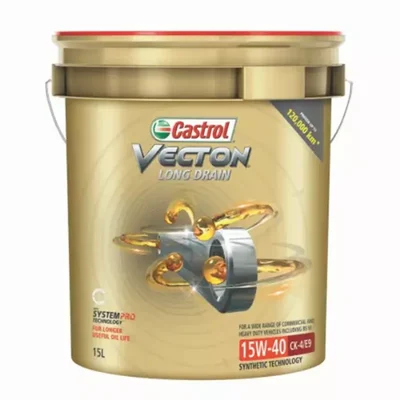 Castrol Vecton System Pro Technology 15W-40 CK-4 Heavy Duty Diesel Engine Oil Long Drain Performance 15L 8195