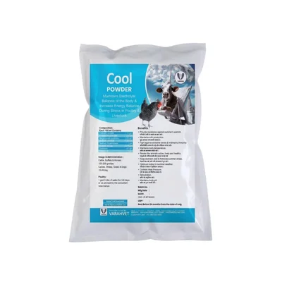 Varahvet Cool Powder Electrolyte & Heat Stress Relief Powder 1 kg Feed Supplement for Cows, Buffaloes, Dairy Livestock