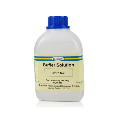 SPECTRUM pH 6.0 Buffer Solution 500ml | Lab Grade Calibration Reagent