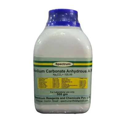 SPECTRUM Sodium Carbonate Anhydrous A.R 500GMS Assay 99.9% MIN Standard