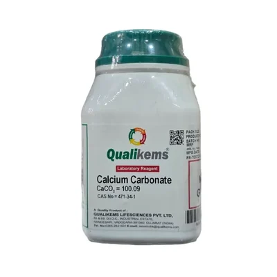 QUALIKEMS Calcium Carbonate 500GM CAS NO 471-34-1 Laboratory Reagent