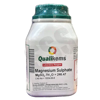 QUALIKEMS Magnesium Sulphate Epsom Salt LR 500gms Crystal Reagent