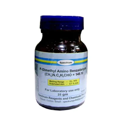 SPECTRUM P Dimethyl Amino Benzaldehyde 98% LR 25gms Crystal Reagent