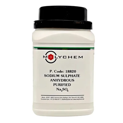 MOLYCHEM Sodium Sulphate Anhydrous Extrapure LR 99% 500gm Crystalline Powder
