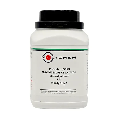 MOLYCHEM Magnesium Chloride Hexahydrate ACS Grade 98% Assay 500Gm CAS 7791-18-6