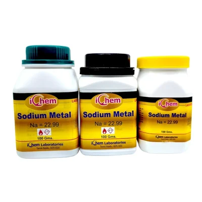 ICHEM Sodium Metal Purity 99% 100gm Coated With Liquid Paraffin CAS 7440-23-5