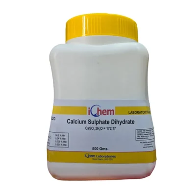 ICHEM Calcium Sulphate Dihydrate L.R 500GM Assay 98% Laboratory Reagent