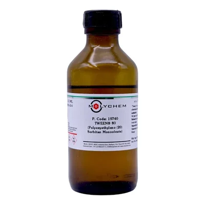 MOLYCHEM Tween 80 Extrapure 100ML CAS 9005-65-6 Viscous Liquid Nonionic Surfactant