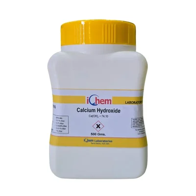 ICHEM Calcium Hydroxide L.R 500GM Assay 98% Min Laboratory Powder