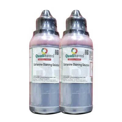 QUALIKEMS Safranine Staining Solution 125ml X 2 Laboratory Reagents