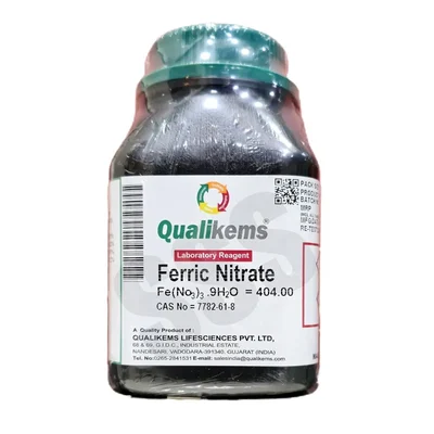 QUALIKEMS Ferric Nitrate LR 500gms CAS No 7782-61-8 Laboratory Reagent