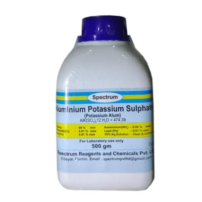 SPECTRUM Aluminium Potassium Sulphate Potassium Alum Assay 99% Min 500GM