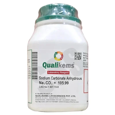 QUALIKEMS SODIUM CARBONATE ANHYDROUS LR 500GMS CAS No 497-19-8 Powder