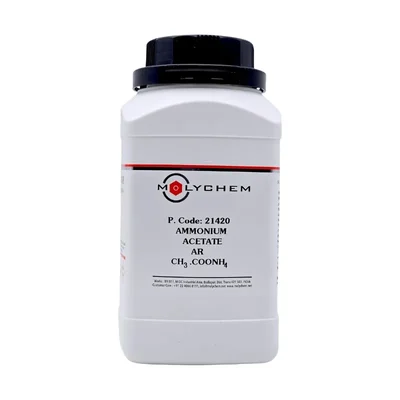 MOLYCHEM Ammonium Acetate AR Grade 500Gm CAS No 631-61-8 H3CCOONH4 5 Years Shelf Life