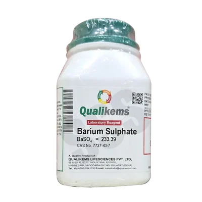 QUALIKEMS Barium Sulphate Precipitated LR 500gms CAS No 7727-43-7