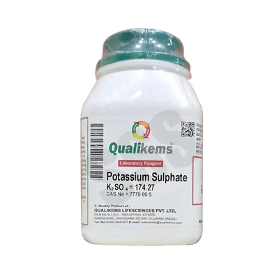 QUALIKEMS Potassium Sulphate 500gms CAS No 7778-80-5 Laboratory Reagent
