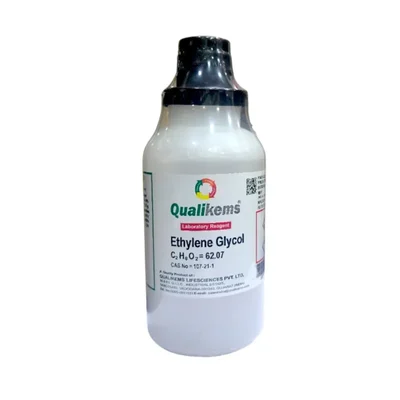 QUALIKEMS Ethylene Glycol LR 500ml CAS NO 107-21-1 Laboratory Liquid Solvent