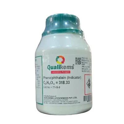 QUALIKEMS PHENOLPHTHALEIN POWDER 100GM CAS NO 77-09-8 Laboratory Indicator