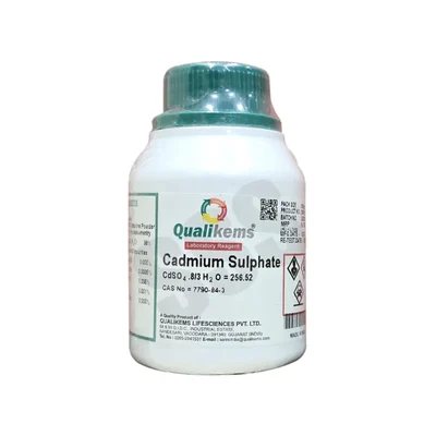 QUALIKEMS Cadmium Sulphate LR 100gms CAS No 7790-84-3 Laboratory Reagent
