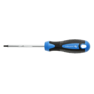 Högert Technik HT1S054 Torx T15 x 100 mm Screwdriver, S2 Steel, Magnetic Tip, Anti-Slip Handle for Workshop & DIY