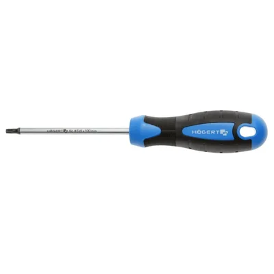 Högert Technik HT1S057 Torx T27 x 100 mm Screwdriver, S2 Steel, Magnetic Tip, Anti-Slip Handle for Workshop & DIY