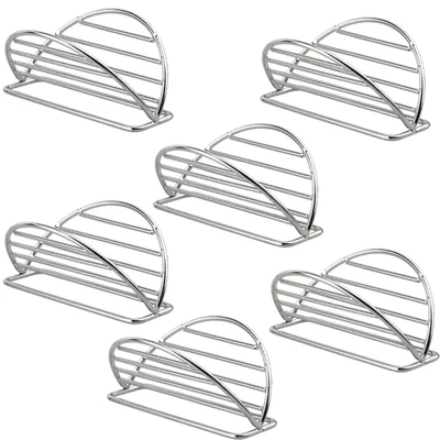 Pack of 6, 12X7.5X5.5 inch Taco Holder Wire, Stainless Steel for Restaurants, Food Trucks and Catering