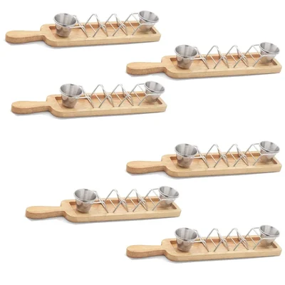 Pack of 6, 12inch Taco Platter Stand for Restaurants, Food Trucks and Catering