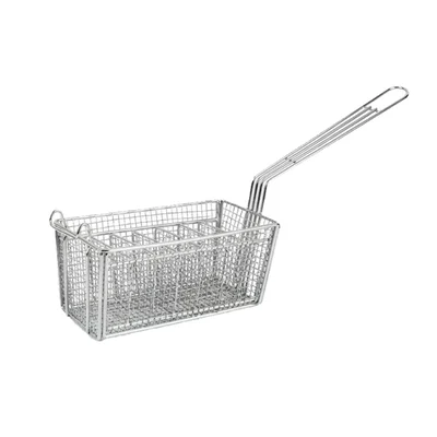12X6.125X5.5 inch Frying Basket, Electro Polish Stainless Steel for French Fries and Snacks