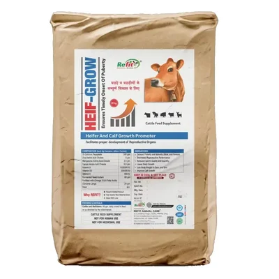 Refit Animal Care 30kg Heif Grow Calf Growth Powder Supplement for Cattle, Buffalo and Dairy Livestock