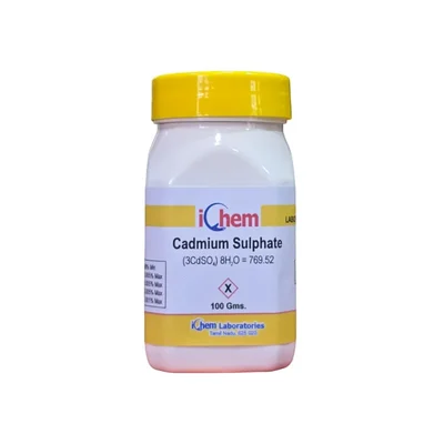 ICHEM Cadmium Sulphate L.R 100GM Assay 98% Min Laboratory Reagent