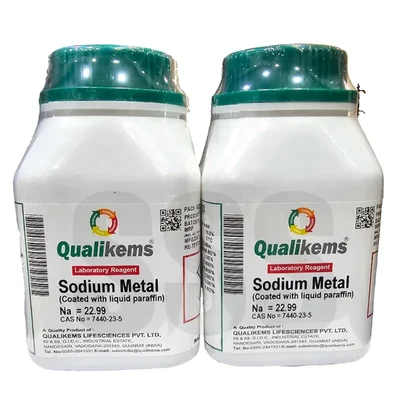 QUALIKEMS Sodium Metal 2X100GM Coated With Liquid Paraffin CAS 7440-23-5
